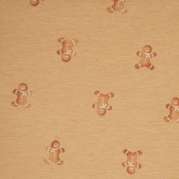 ✨SKIMS SLEEP BABY ONESIE GINGERBREAD PRINT IN CARAMEL 12M - Picture 2 of 4